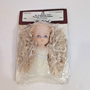 Fibre Craft Ariel Air Freshener Doll #3055 5 3/4" Long Blonde Hair Blue Eyes!